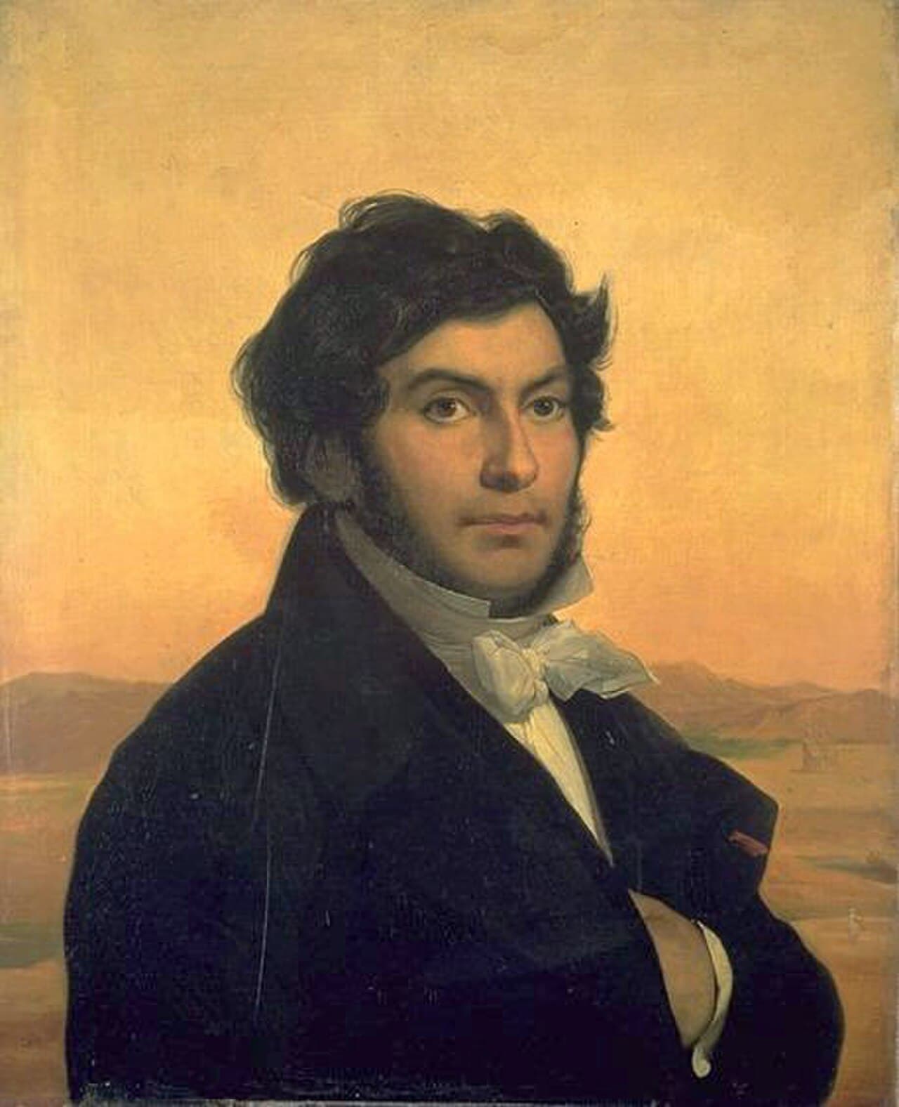 Jean-François Champollion in a Léon Cogniet portrait painted in 1831. He had decoded the script nine years earlier and would die the following year.
