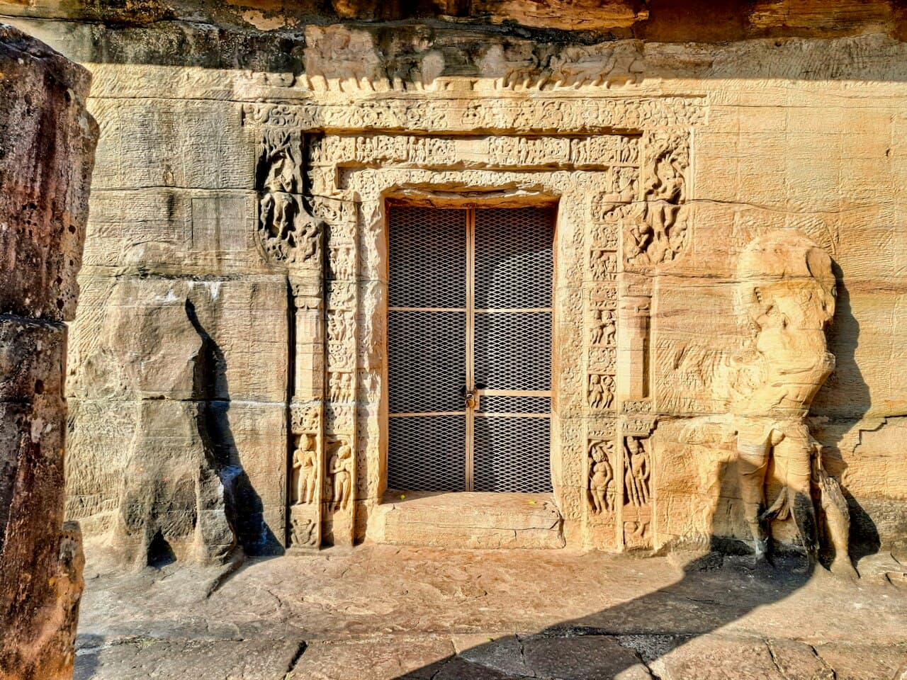The Gupta-era rock-cut caves at Udayagiri in Madhya Pradesh — the most likely original location of the Iron Pillar, before it was moved to Delhi in the 12th or 13th century.